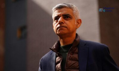 London Mayor Sadiq Khan looking concerned, amid criticism over his record on crime.