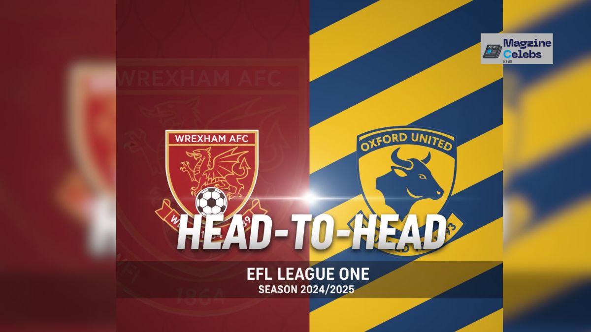 Wrexham AFC vs. Oxford United Head-to-Head graphic for EFL League One, Season 2024/2025, showing both team crests.